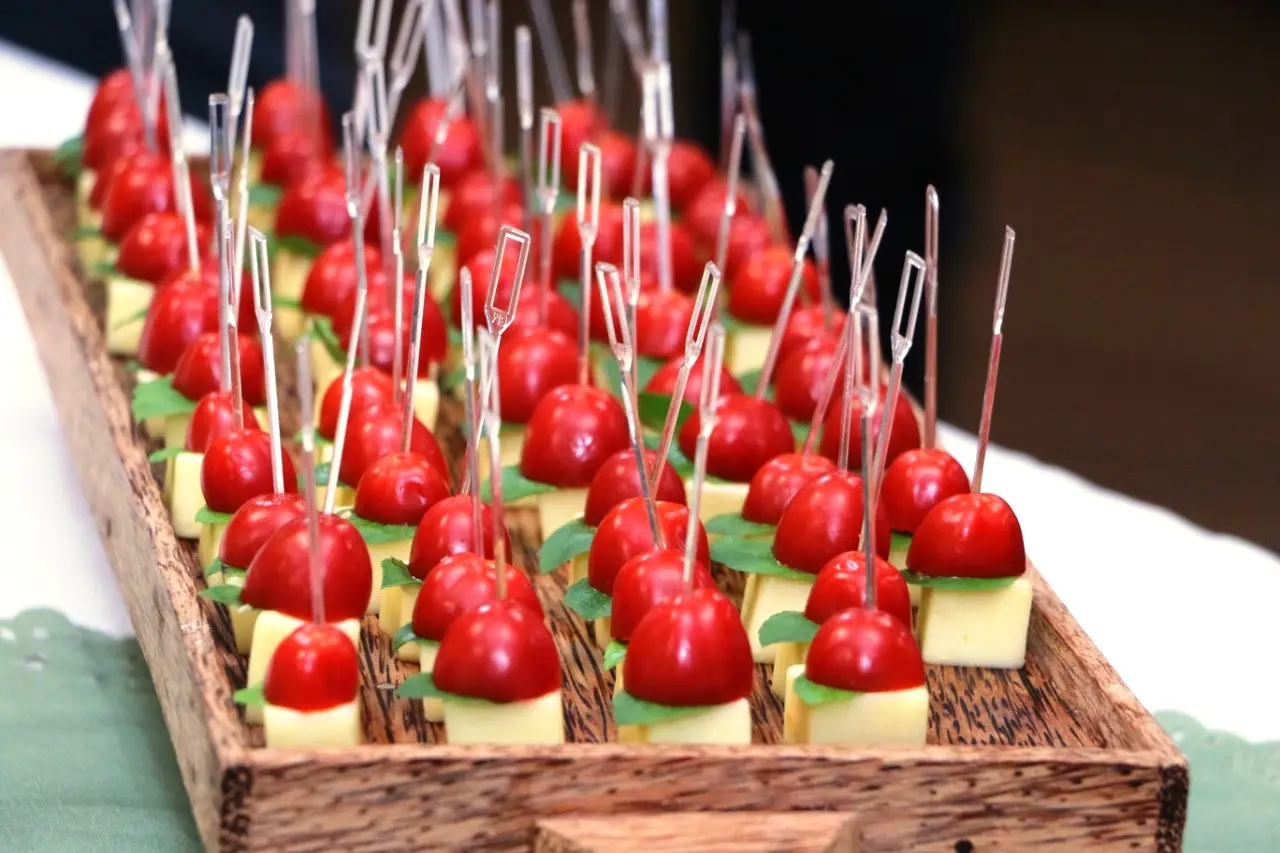 Buffet para evento corporativo da Juni Eventos